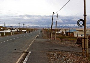 Nei pressi del bivio tra la M41 (strada del Pamir verso il Tajikistan) e la A371 (strada per Irkeshtam, confine Cina)