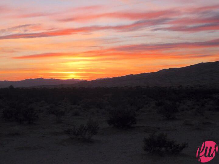 Tramonto sul Mojave Desert