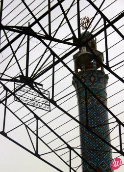 Un minareto vicino al bazar centrale di Kashan-IRan