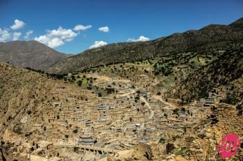 Il Villaggio di Palangan visto dall'alto. Palangan, Kurdistan iraniano