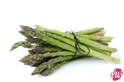 An isolated still life of asparagus