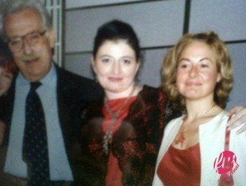 2001, Tournee del Teatro La Fenice di Venezia in Giappone. Dimitra e io con il compianto Maestro Fassini, che fu assisstente di Luchino Visconti