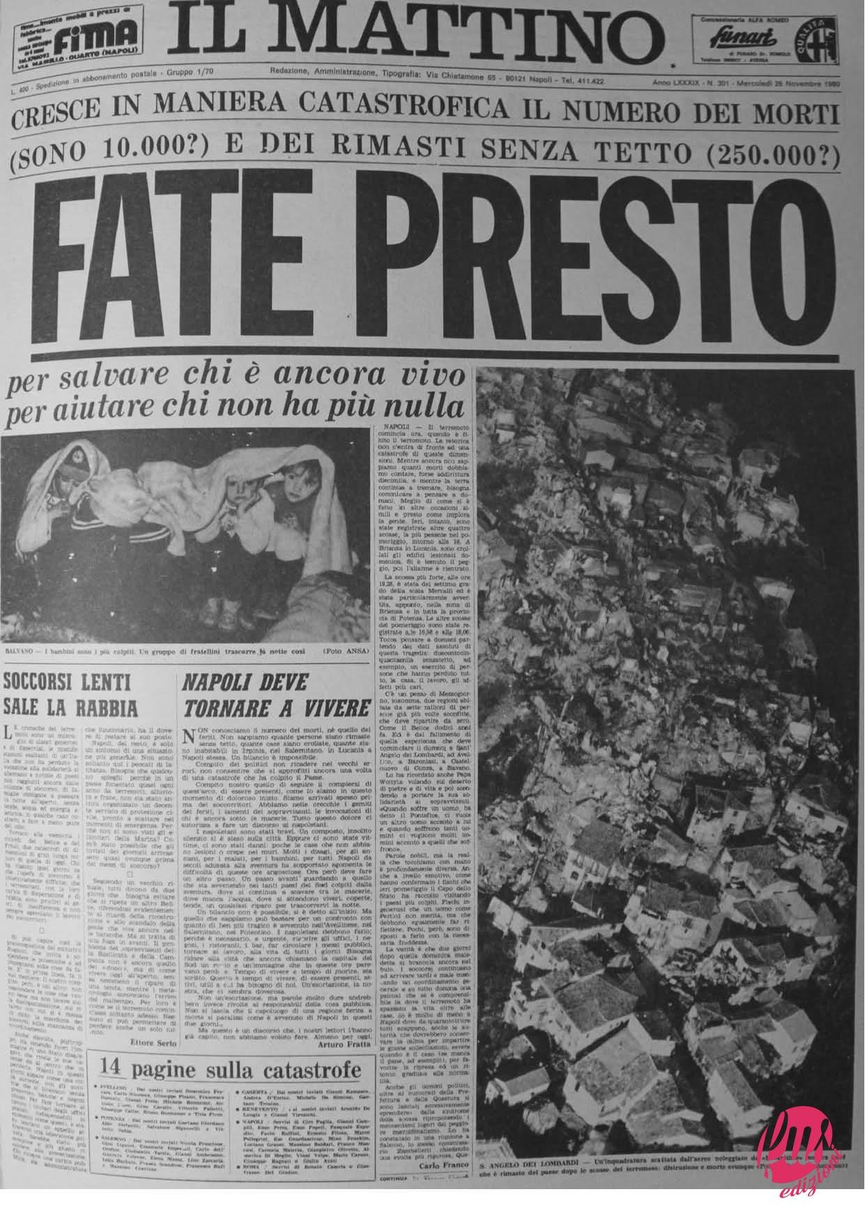 Il Mattino, 26.11.1980