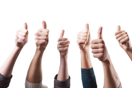 Thumbs Up on White Background